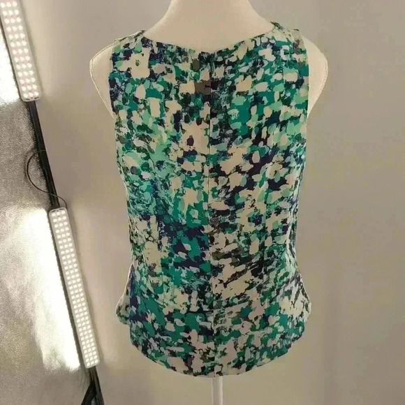ANN TAYLOR Women's Polyester Sleeveless Blouse Multicolor Floral 4 - Picture 5 of 12